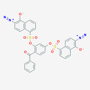 molecular formula C33H18N4O9S2 B1265950 1-Naphthalenesulfonic acid, 6-diazo-5,6-dihydro-5-oxo-, 4-benzoyl-1,3-phenylene ester CAS No. 31001-73-7