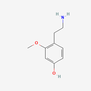 molecular formula C9H13NO2 B12659506 Phenol, 4-(2-aminoethyl)-3-methoxy- CAS No. 3965-92-2