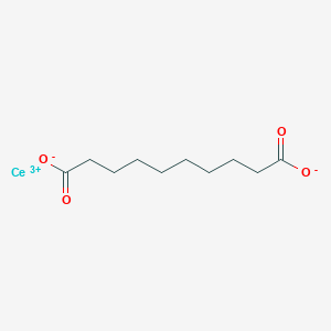 molecular formula C10H16CeO4+ B12659515 Cerium(3+) sebacate CAS No. 25418-94-4