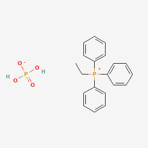 molecular formula C20H22O4P2 B12659541 dihydrogen phosphate;ethyl(triphenyl)phosphanium CAS No. 57249-35-1