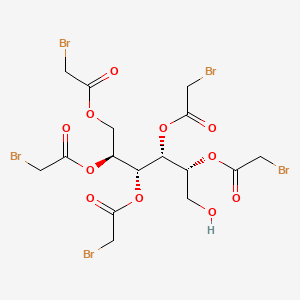 molecular formula C16H19Br5O11 B12659589 D-Glucitol pentakis(bromoacetate) CAS No. 94248-56-3