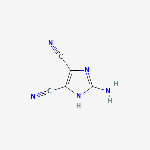 molecular formula C5H3N5 B1265959 2-Amino-1H-imidazole-4,5-dicarbonitrile CAS No. 40953-34-2