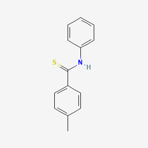 molecular formula C14H13NS B12659599 Benzenecarbothioamide, 4-methyl-N-phenyl- CAS No. 20199-06-8