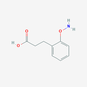 molecular formula C9H11NO3 B1265961 Benzenepropanoic acid, alpha-(aminooxy)-, (S)- CAS No. 42990-62-5