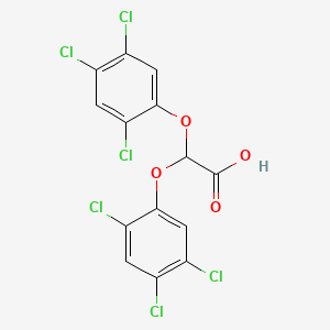 molecular formula C14H6Cl6O4 B12659622 Bis-(2,4,5-trichlorophenoxy)acetic acid CAS No. 16898-30-9