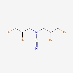 molecular formula C7H10Br4N2 B12659676 Bis(2,3-dibromopropyl)cyanamide CAS No. 84852-51-7