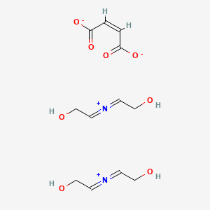 molecular formula C12H18N2O8 B12659689 Bis(bis(2-hydroxyethyl)ammonium) maleate CAS No. 85909-55-3