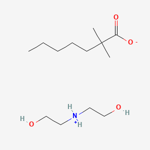 molecular formula C13H29NO4 B12659705 Bis(2-hydroxyethyl)ammonium dimethylheptanoate CAS No. 97334-74-2