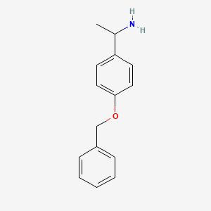 molecular formula C15H17NO B1265971 1-(4-Phenylmethoxyphenyl)ethanamine CAS No. 65746-45-4