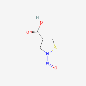 molecular formula C4H6N2O3S B12659723 2-Nitroso-4-isothiazolidinecarboxylic acid CAS No. 94751-62-9