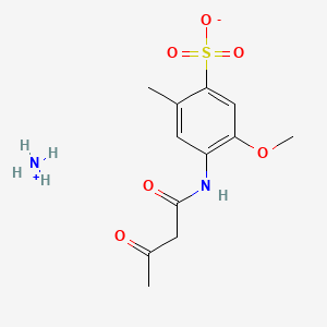 molecular formula C12H18N2O6S B1265973 5-甲氧基-2-甲基-4-(3-氧代丁酰胺)苯磺酸铵 CAS No. 72705-22-7
