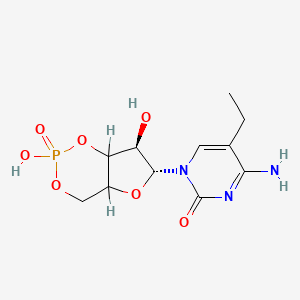 molecular formula C11H16N3O7P B12659731 5-Ethylcytidine 3',5'-cyclic monophosphate CAS No. 117309-88-3