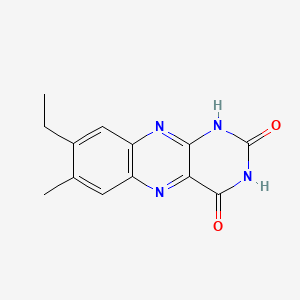 molecular formula C13H12N4O2 B12659738 Benzo(g)pteridine-2,4(1H,3H)-dione, 8-ethyl-7-methyl- CAS No. 63528-81-4