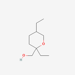 molecular formula C10H20O2 B12659838 2,5-Diethyltetrahydro-2H-pyran-2-methanol CAS No. 84642-63-7