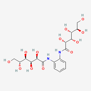 molecular formula C18H28N2O12 B12659869 N,N'-o-Phenylenebis-D-gluconamide CAS No. 93858-60-7