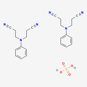 molecular formula C24H28N6O4S B12659909 3-[N-(2-cyanoethyl)anilino]propanenitrile;sulfuric acid CAS No. 71487-09-7