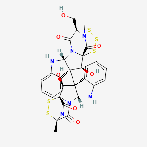 molecular formula C30H28N6O7S5 B12659938 Verticillin C CAS No. 51798-48-2