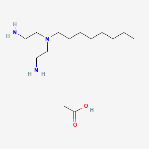 molecular formula C14H33N3O2 B12659962 N-(2-Aminoethyl)-N-octylethylenediamine acetate CAS No. 93839-36-2