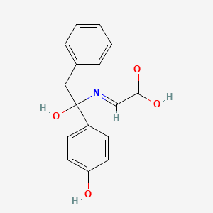 molecular formula C16H15NO4 B12659970 (1)-(4-Hydroxyphenyl)(phenylacetamido)acetic acid CAS No. 54713-12-1