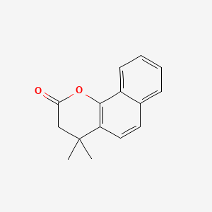 molecular formula C15H14O2 B12659972 3,4-Dihydro-4,4-dimethyl-7,8-benzocoumarin CAS No. 94109-70-3