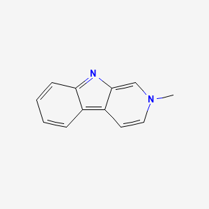 molecular formula C12H10N2 B12659994 2-Methyl-2H-pyrido(3,4-b)indole CAS No. 13099-99-5