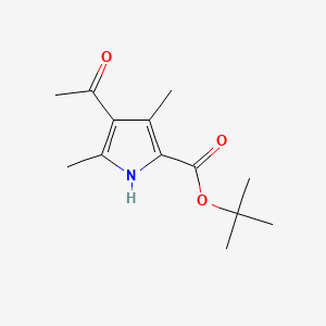 molecular formula C13H19NO3 B1266000 tert-Butyl 4-acetyl-3,5-dimethyl-2-pyrrolecarboxylate CAS No. 63040-83-5