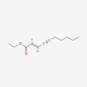 molecular formula C12H18O2 B12660000 Ethyl (E)-2-decen-4-ynoate CAS No. 66901-42-6