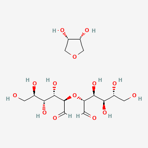 molecular formula C16H30O14 B12660013 d-Glucose, ether with cis-tetrahydro-3,4-furandiol CAS No. 100402-64-0