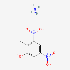 molecular formula C7H9N3O5 B12660015 Ammonium 3,5-dinitro-o-cresolate CAS No. 20278-99-3