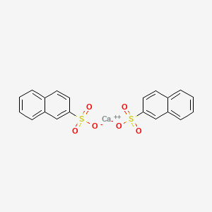 molecular formula C20H14CaO6S2 B12660044 Calcium di(naphthalene-2-sulphonate) CAS No. 42781-68-0