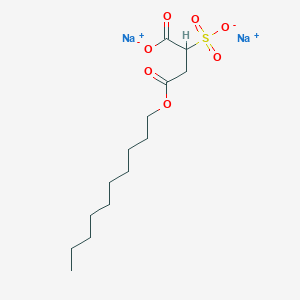 molecular formula C14H24Na2O7S B12660140 Disodium 4-decyl 2-sulphonatosuccinate CAS No. 7328-38-3
