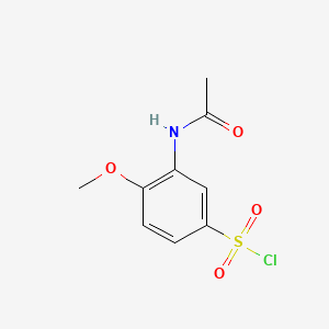 molecular formula C9H10ClNO4S B1266015 Benzenesulfonyl chloride, 3-(acetylamino)-4-methoxy- CAS No. 3746-67-6