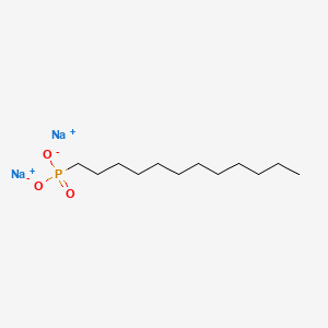 molecular formula C12H25Na2O3P B12660157 Dodecylphosphonic acid, sodium salt CAS No. 50869-33-5