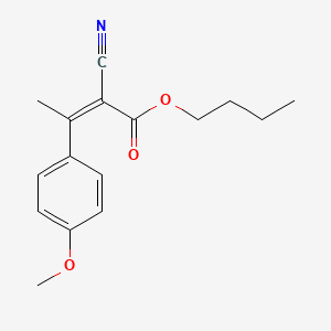 molecular formula C16H19NO3 B12660159 Butyl 2-cyano-3-(4-methoxyphenyl)-2-butenoate CAS No. 28711-04-8