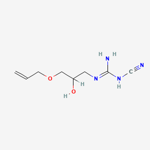 molecular formula C8H14N4O2 B12660171 N-Cyano-N'-[2-hydroxy-3-(allyloxy)propyl]guanidine CAS No. 93842-96-7