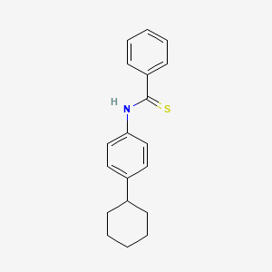 molecular formula C19H21NS B12660245 Benzenecarbothioamide, N-(4-cyclohexylphenyl)- CAS No. 147701-85-7