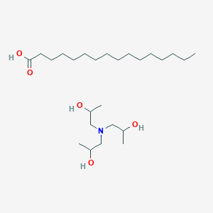 molecular formula C25H53NO5 B12660259 Tris(2-hydroxypropyl)ammonium palmitate CAS No. 84473-70-1
