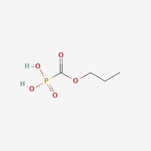 molecular formula C4H9O5P B12660266 Phosphinecarboxylic acid, dihydroxy-, propyl ester, oxide CAS No. 72305-01-2