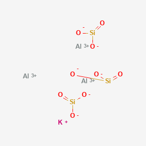 molecular formula Al3KO9Si3+4 B12660302 trialuminum;potassium;dioxido(oxo)silane CAS No. 1345-02-4