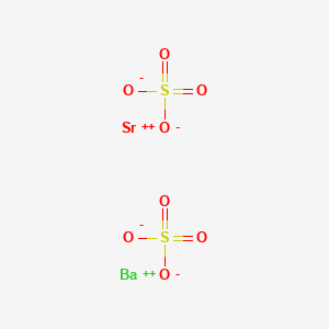 molecular formula BaO8S2Sr B12660307 Barium strontium disulphate CAS No. 33660-59-2