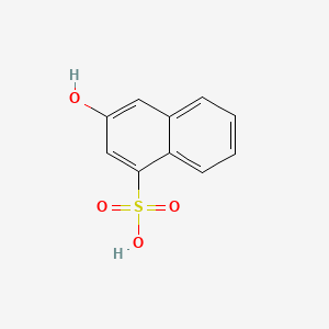 molecular formula C10H8O4S B1266033 3-Hydroxynaphthalenesulphonic acid CAS No. 6357-85-3