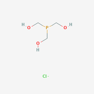 molecular formula C3H9ClO3P- B12660334 Tris(hydroxymethyl)phosphonium chloride CAS No. 55953-80-5
