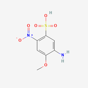 molecular formula C7H8N2O6S B1266037 5-Amino-4-methoxy-2-nitrobenzenesulphonic acid CAS No. 6375-05-9
