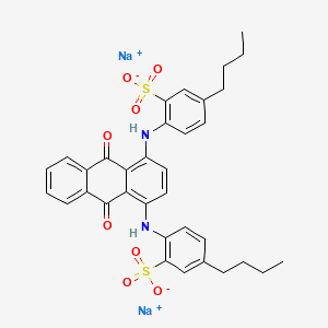 molecular formula C34H32N2Na2O8S2 B1266039 Acid Green 27 CAS No. 6408-57-7