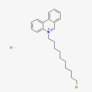molecular formula C23H29Br2N B12660423 5-(10-Bromodecyl)-phenanthridinium bromide CAS No. 133954-06-0