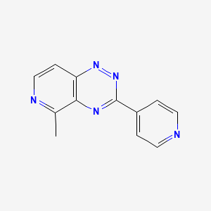 molecular formula C12H9N5 B12660427 5-Methyl-3-pyridin-4-yl-pyrido(3,4-e)(1,2,4)triazine CAS No. 121845-75-8