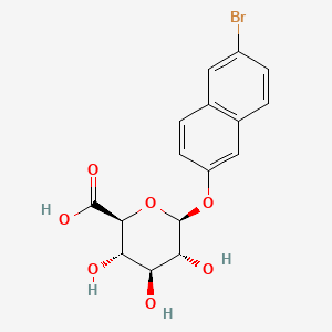 molecular formula C16H15BrO7 B1266055 6-Bromo-2-naphthyl beta-D-glucopyranosiduronic acid CAS No. 22720-35-0