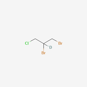 molecular formula C3H5Br2Cl B12660553 1,2-Dibromo-3-chloropropane-2-d CAS No. 112805-72-8