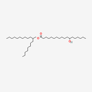 molecular formula C38H76O3 B12660562 Octadecanoic acid, 12-hydroxy-, 2-octyldodecyl ester CAS No. 74659-70-4