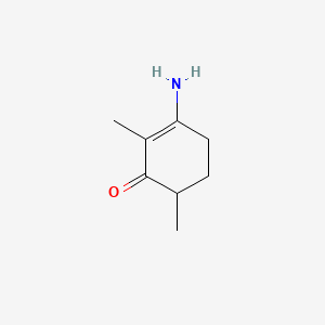 molecular formula C8H13NO B12660569 3-Amino-2,6-dimethylcyclohex-2-en-1-one CAS No. 40649-56-7